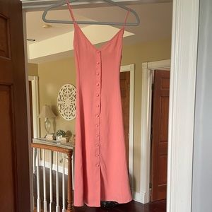 Coral button up dress